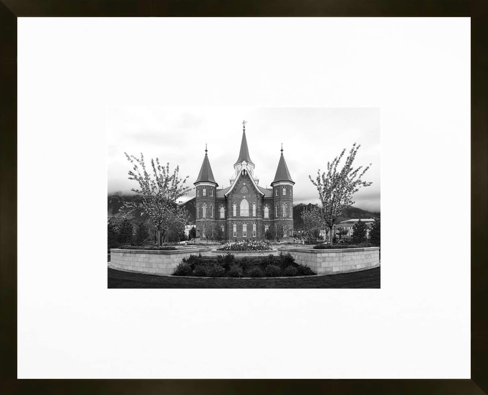 Provo City Center Temple, Place of Peace (21x17 Framed Paper Print)