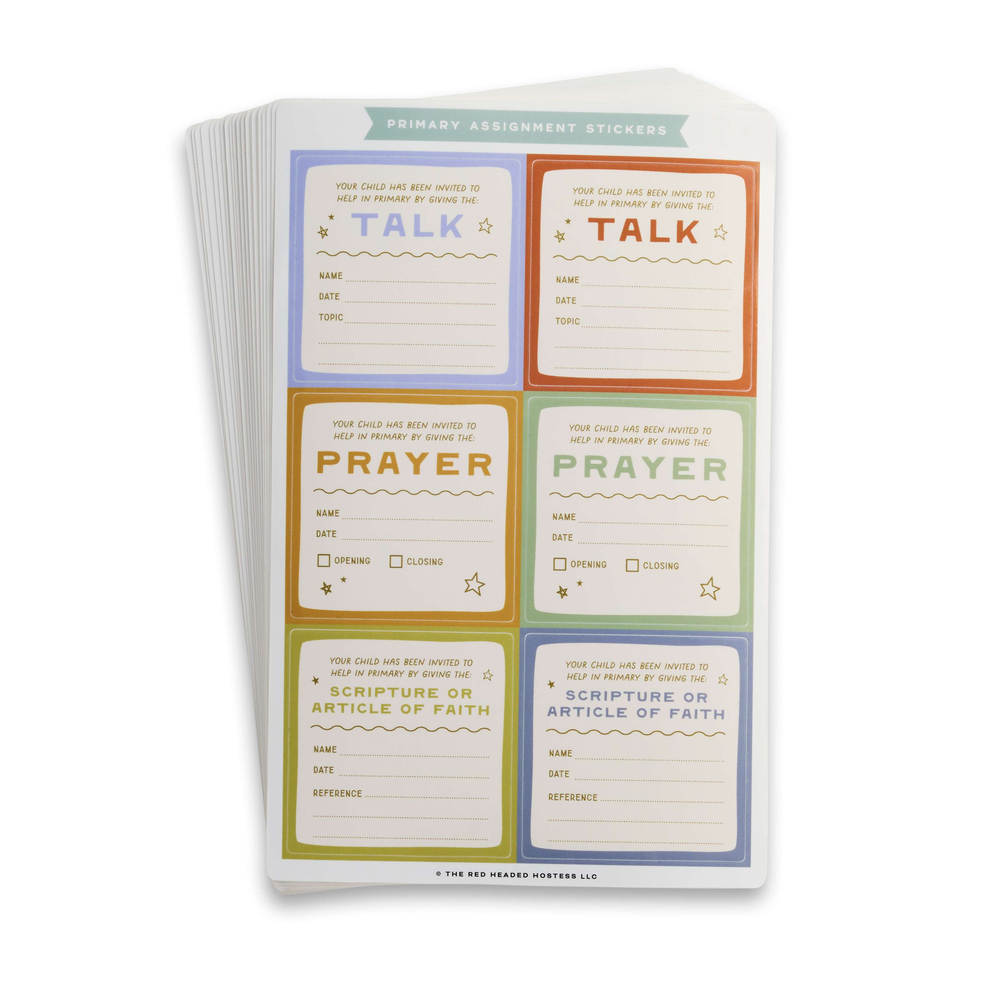 Primary Assignment Reminder Stickers, , large