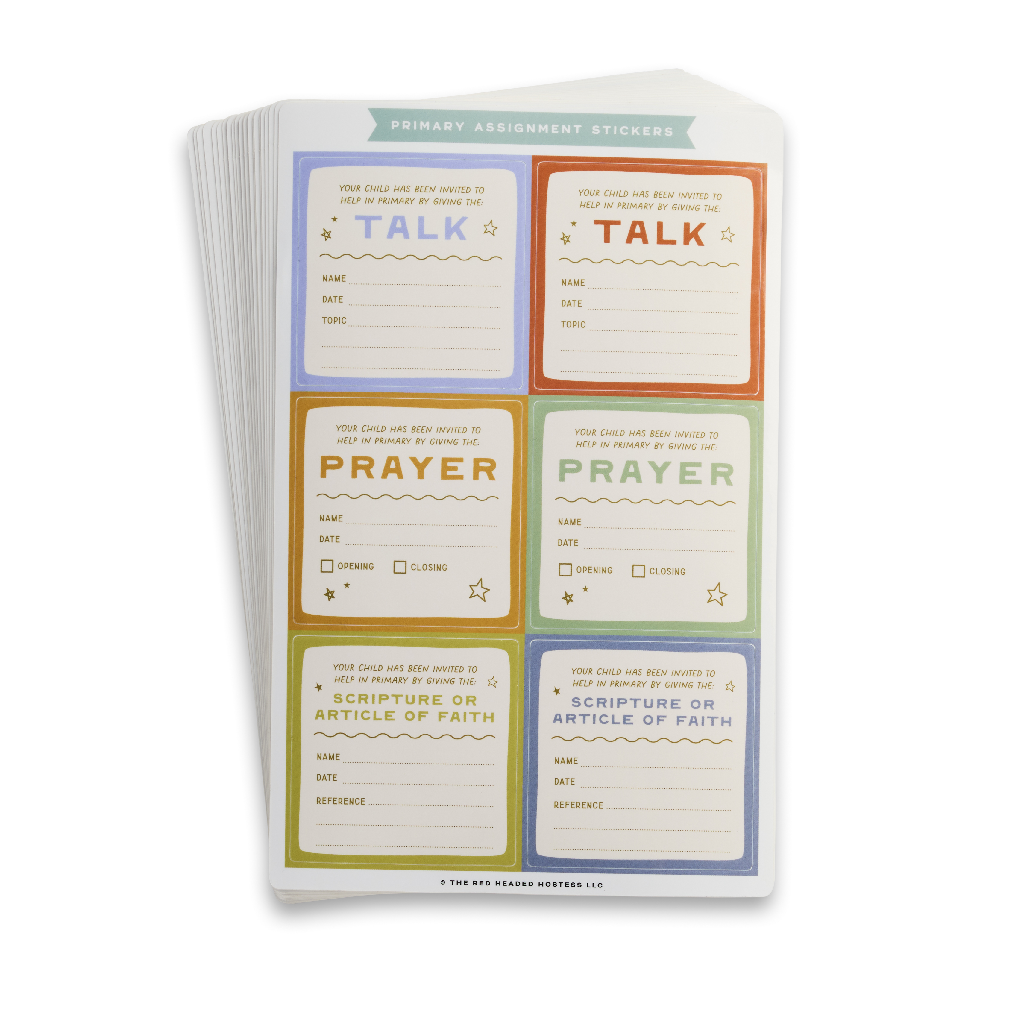 Primary Assignment Reminder Stickers, , large