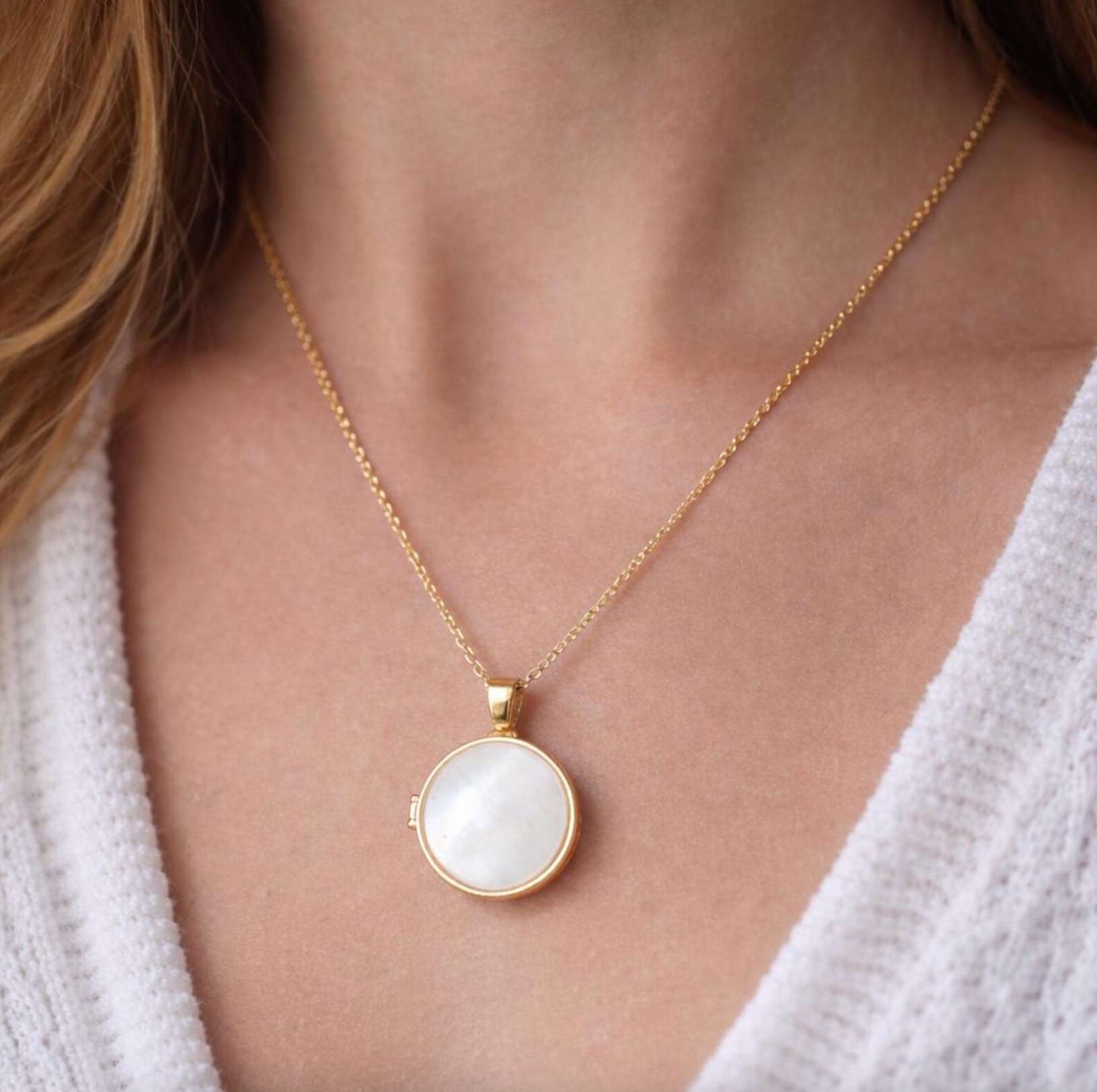 Hold Close Pearl Locket Necklace, , large image number 2