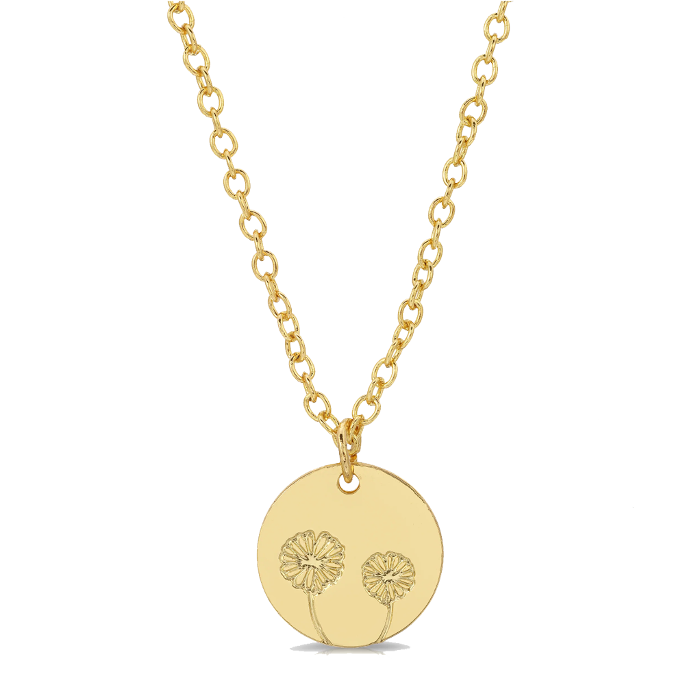 Sunflower Botanical Necklace, , large