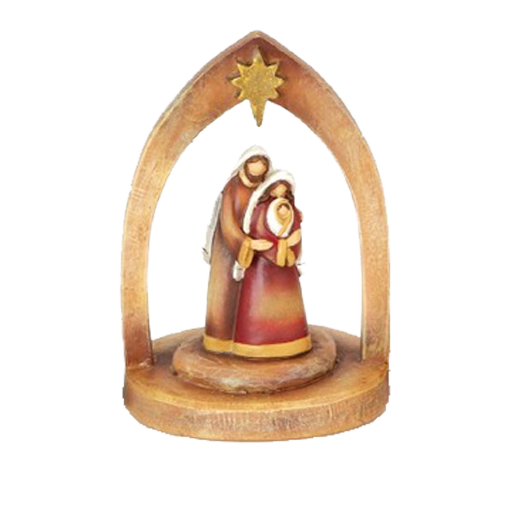 Holy Family Archway Resin Nativity