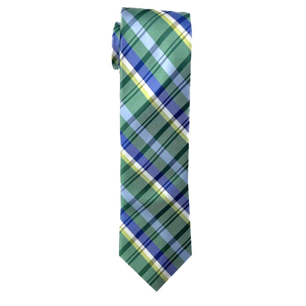 Youth Green/Yellow Plaid Necktie