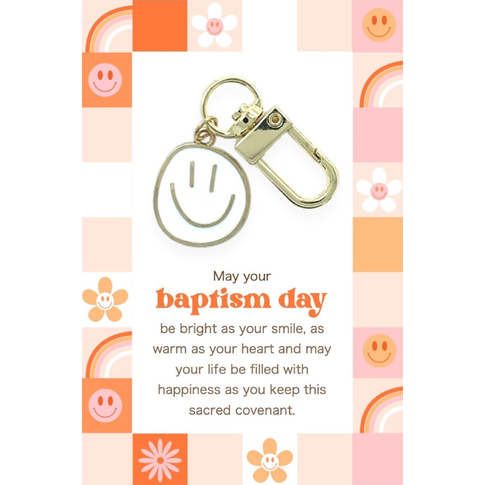 Baptism Day Smiley Face Zipper Pull, , large image number 2