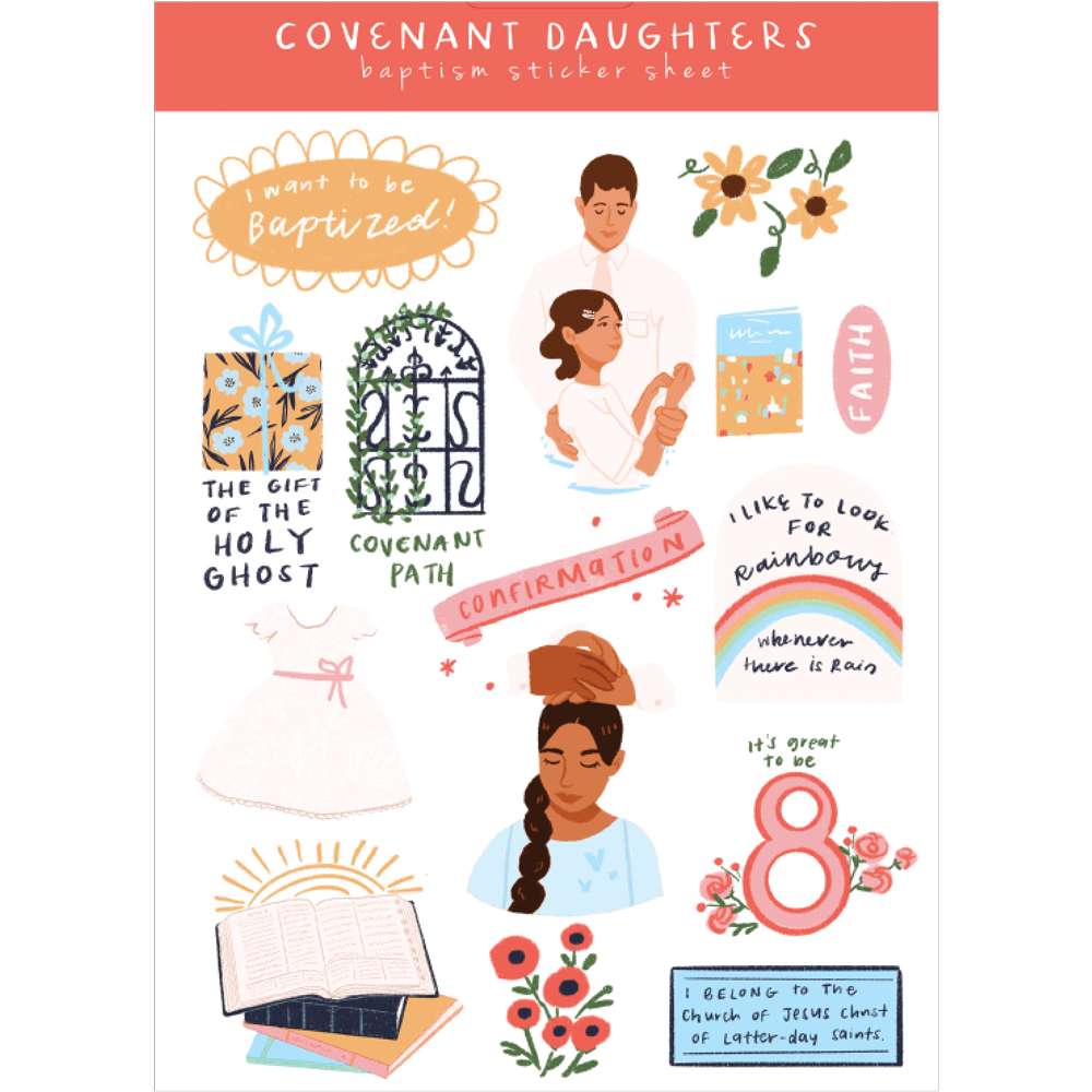 Covenant Daughters Baptism Sticker Sheet