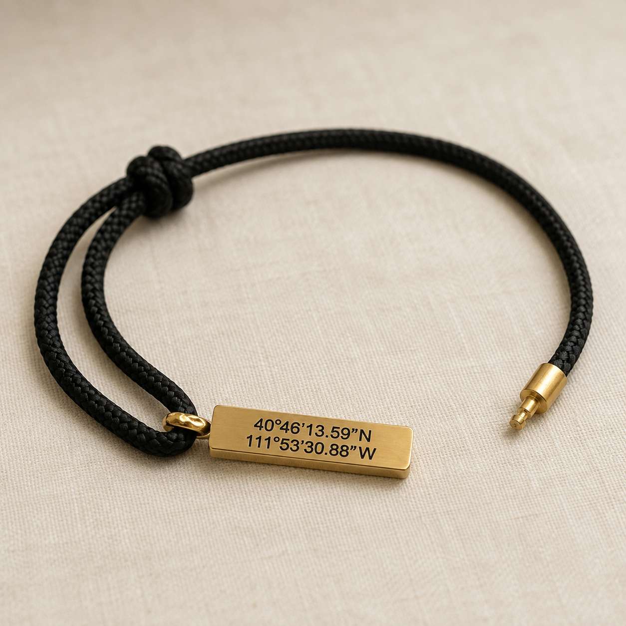 Salt Lake City Temple Coordinates Graphite Bracelet, , large image number 2