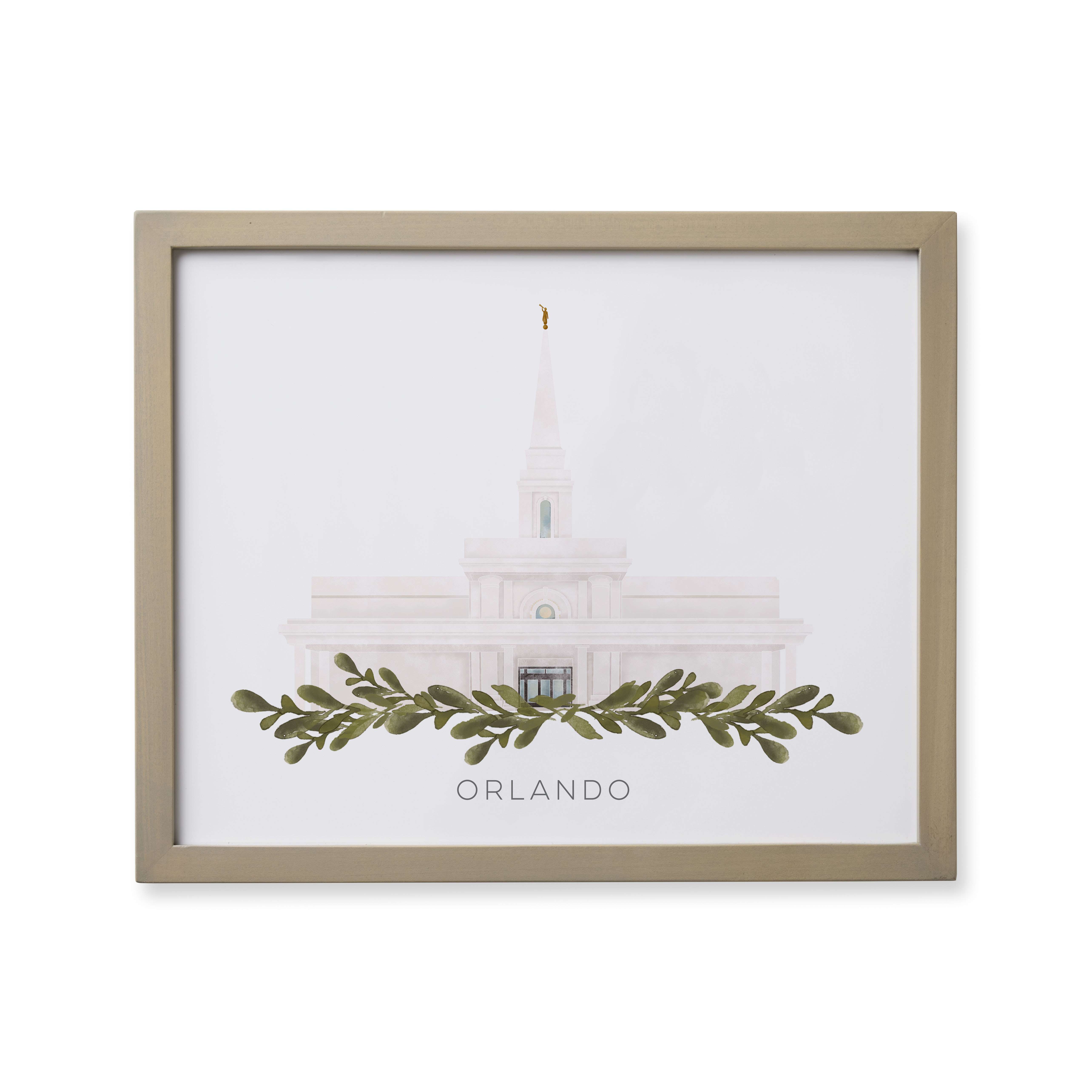 Orlando Florida Temple (18x22 Framed Paper Print)
