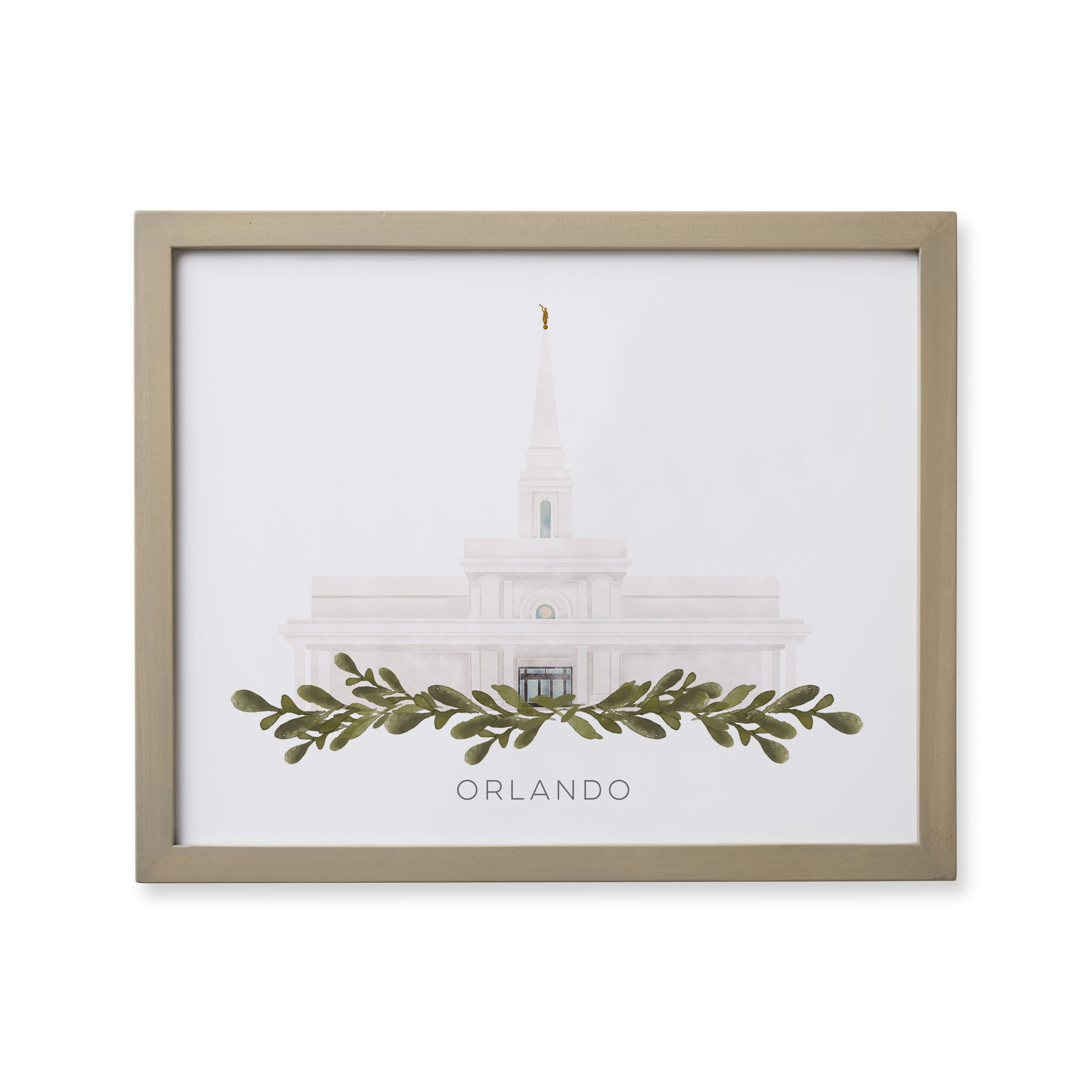 Orlando Florida Temple (18x22 Framed Paper Print)