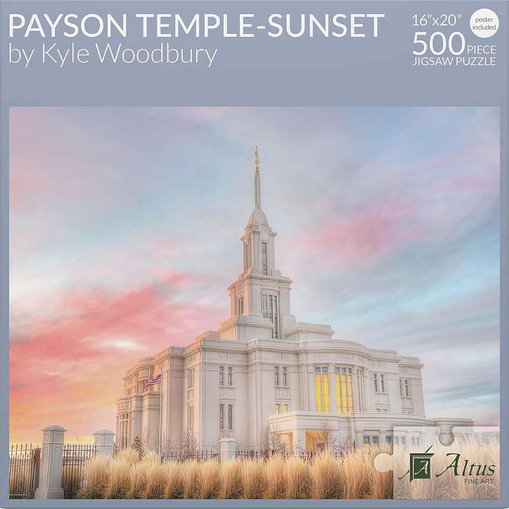 Payson Temple Sunset 500 Piece Puzzle