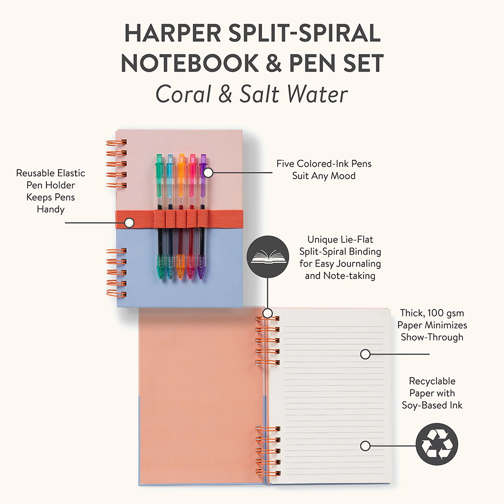 Journal Coral & Salt Water W/Pens, , large image number 3