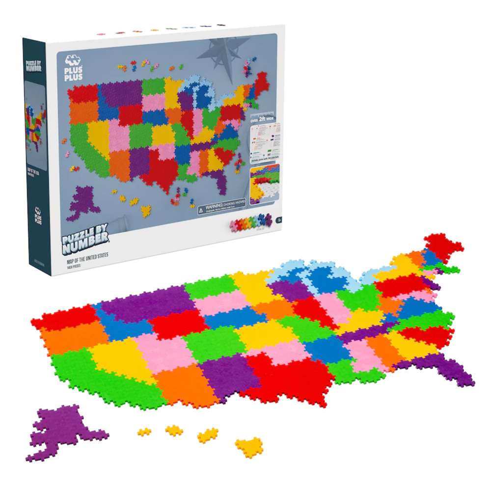 Plus Plus Puzzle by Number Map of the United States, , large image number 0