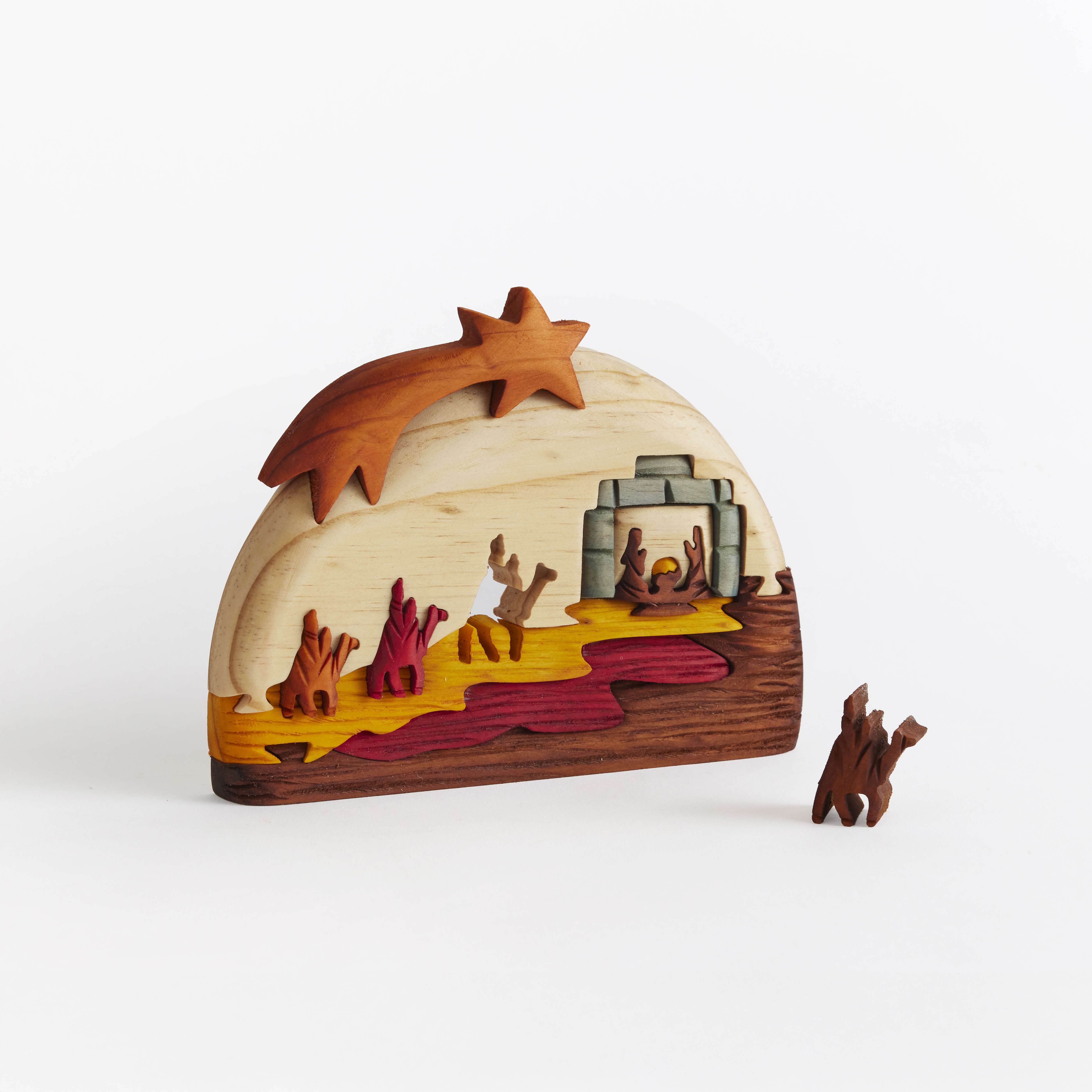 Colombian Following the Star Wood Puzzle Nativity, , large image number 4