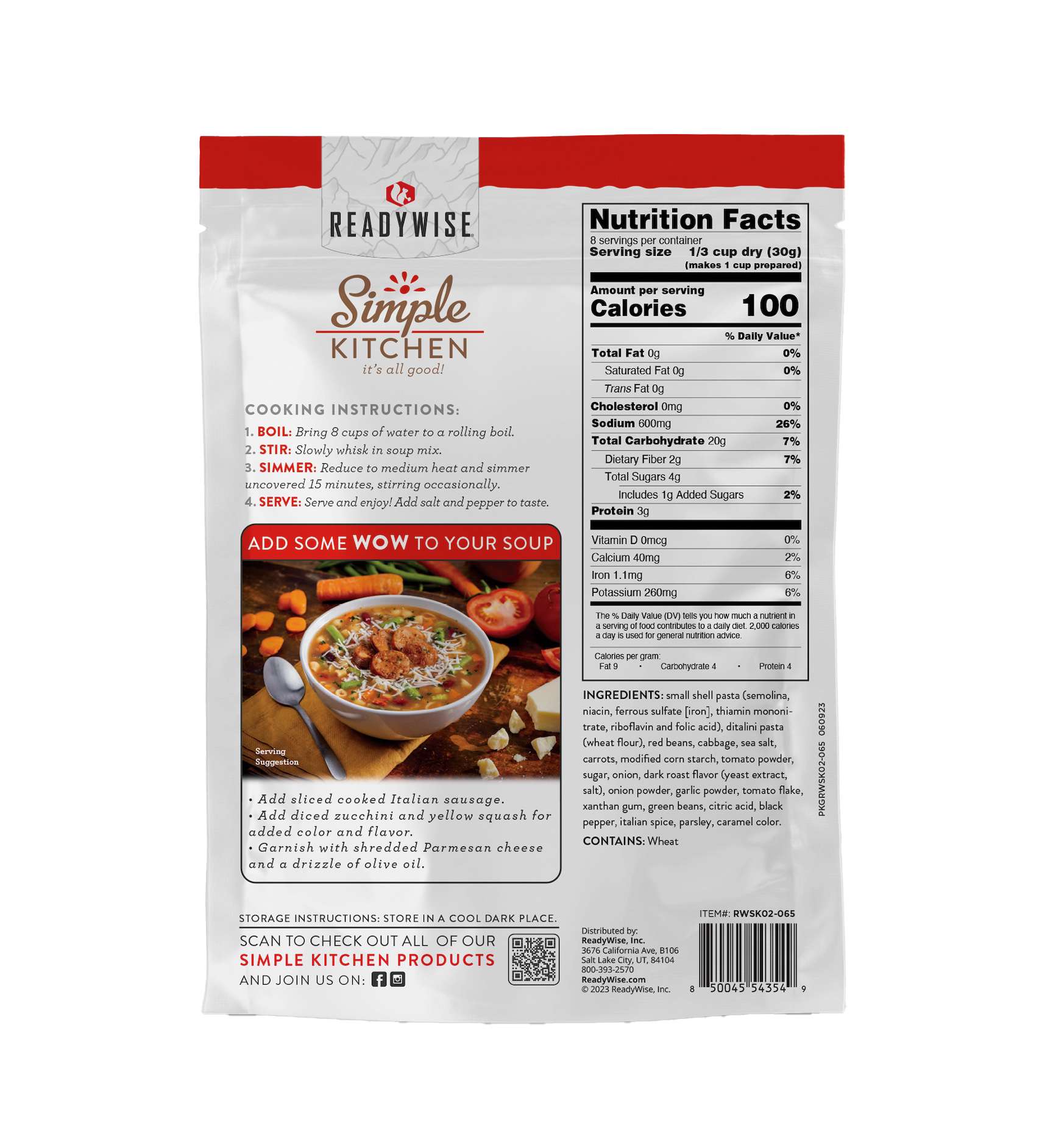 Simple Kitchen Minestrone Soup Mix Single Pouch, , large image number 2
