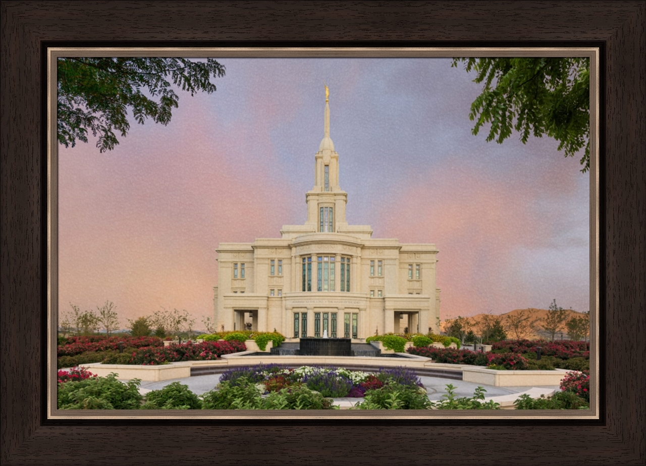 House of Peace: Payson Temple (27x35 Framed Art)