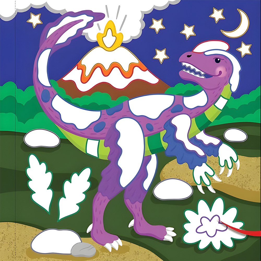 Color-By-Foil Sticker Book Dinosaurs, , large