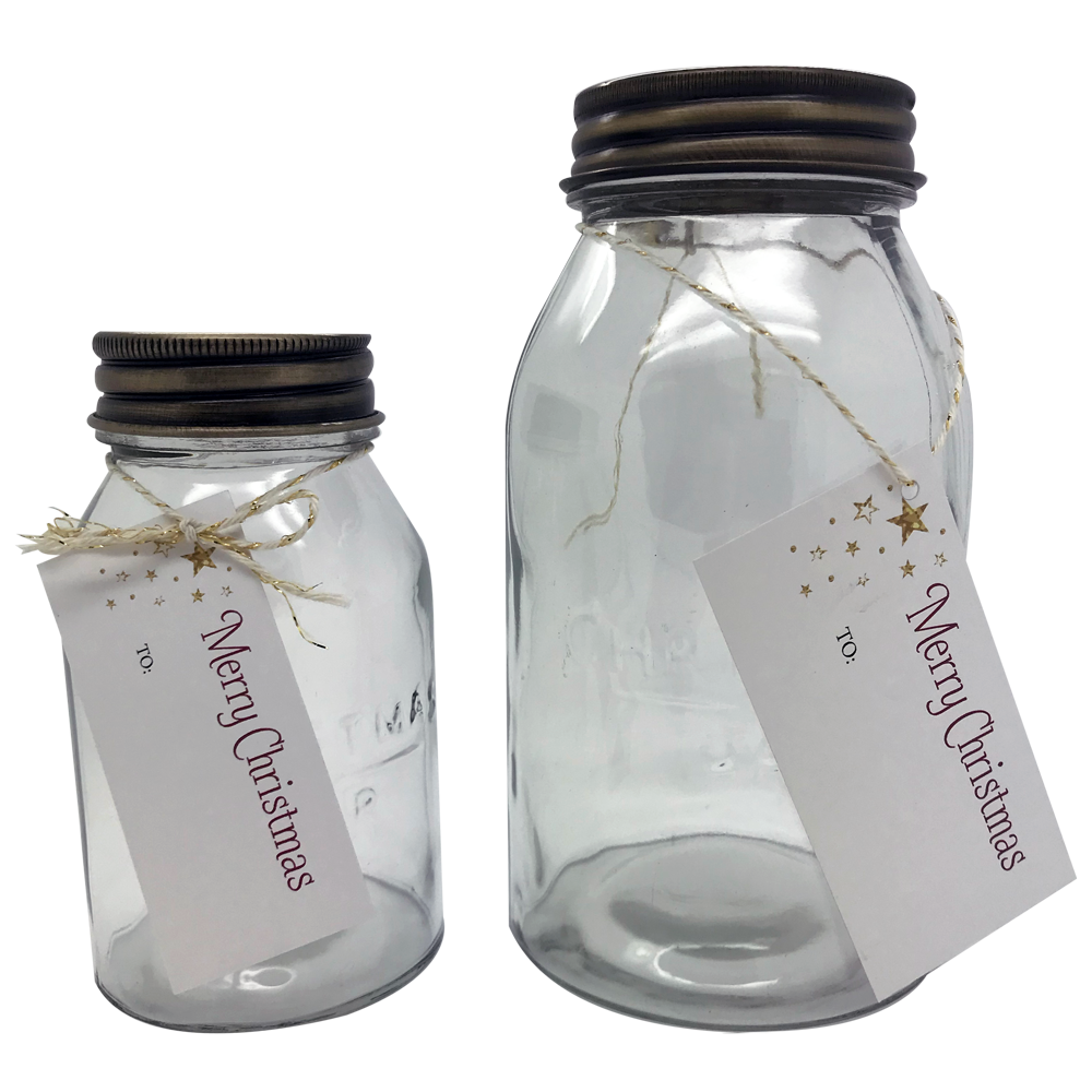 Christmas Jar with Gift Tag,  Christmas Jar with Gift Tag