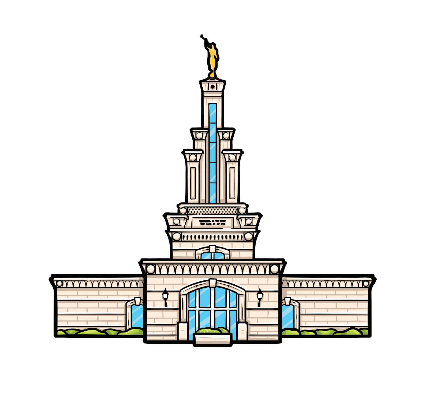 Sticker Columbia River Temple