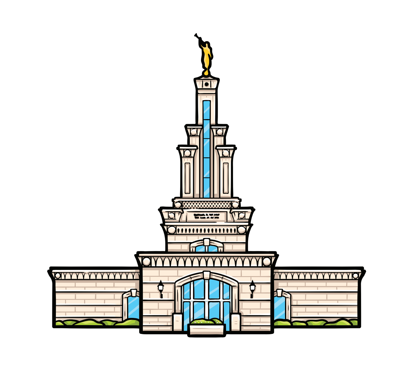 Sticker Columbia River Temple