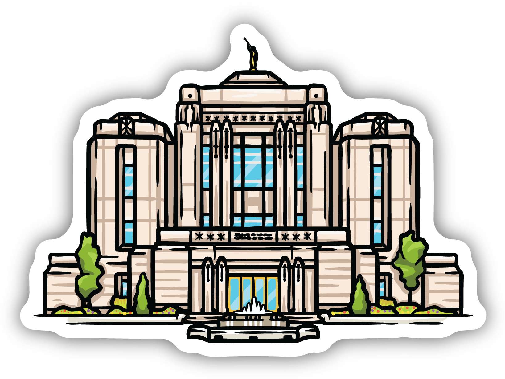 Sticker Meridian Temple