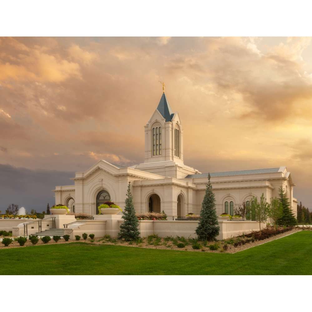 Fort Collins Colorado Temple - Sunset Southwest Print