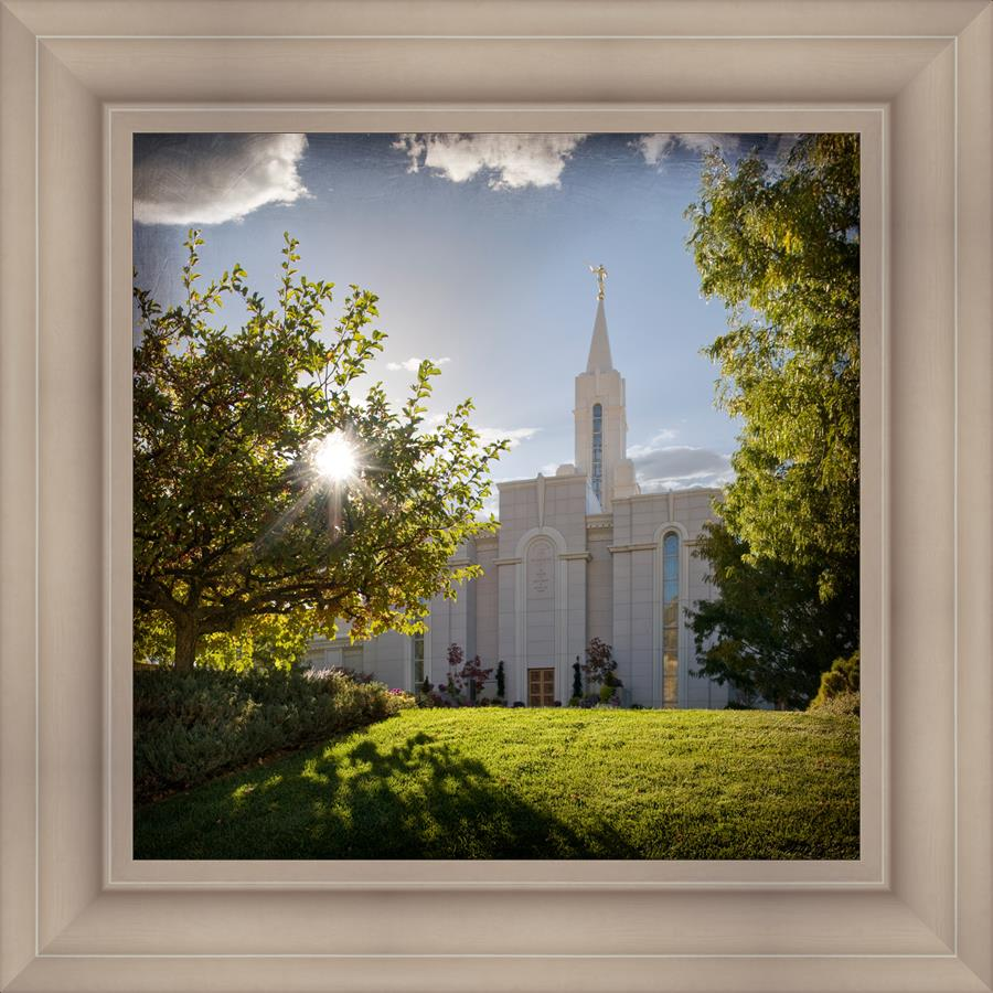 Bountiful Temple Brightness and Glory (29x29 Framed Canvas Giclee)
