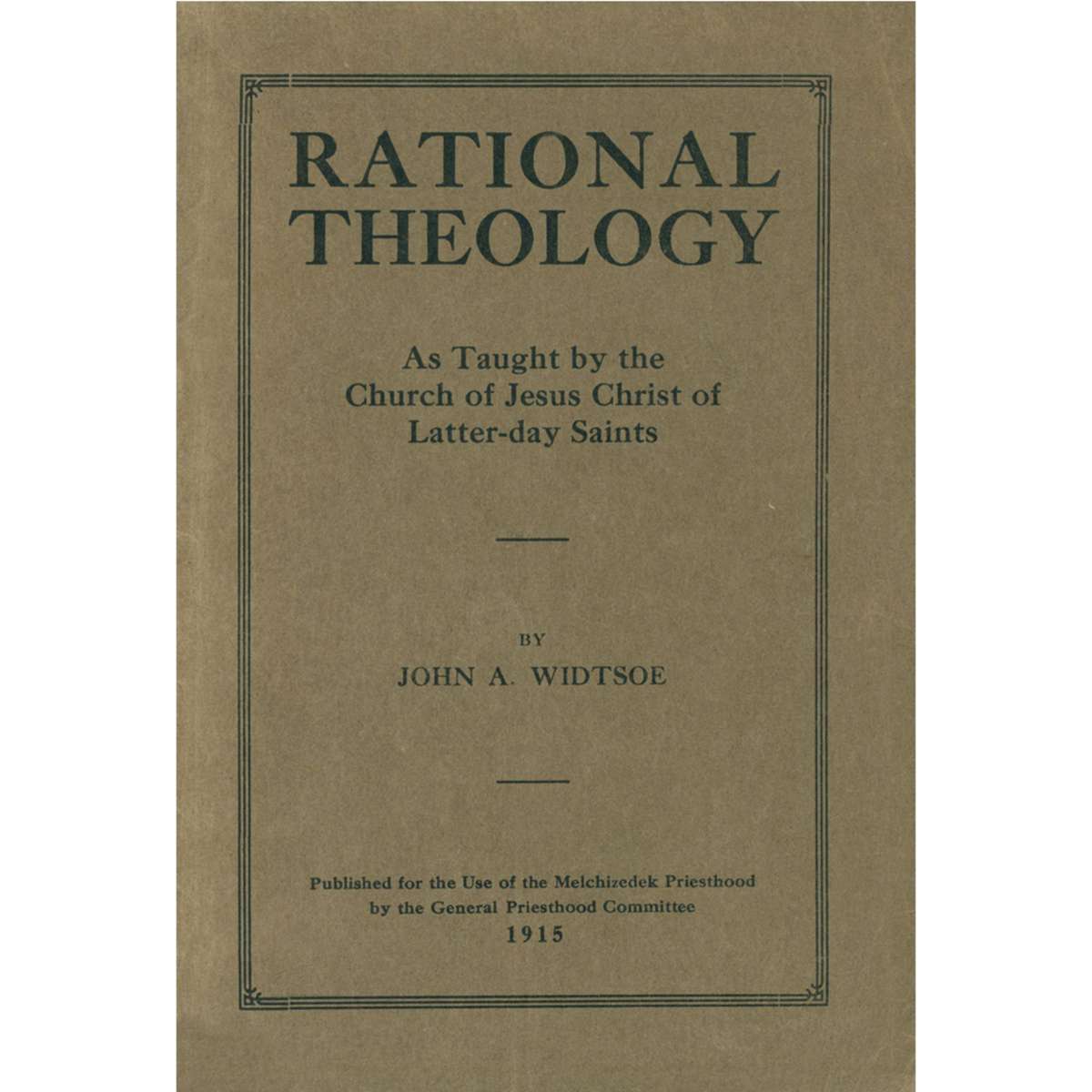 Rational Theology