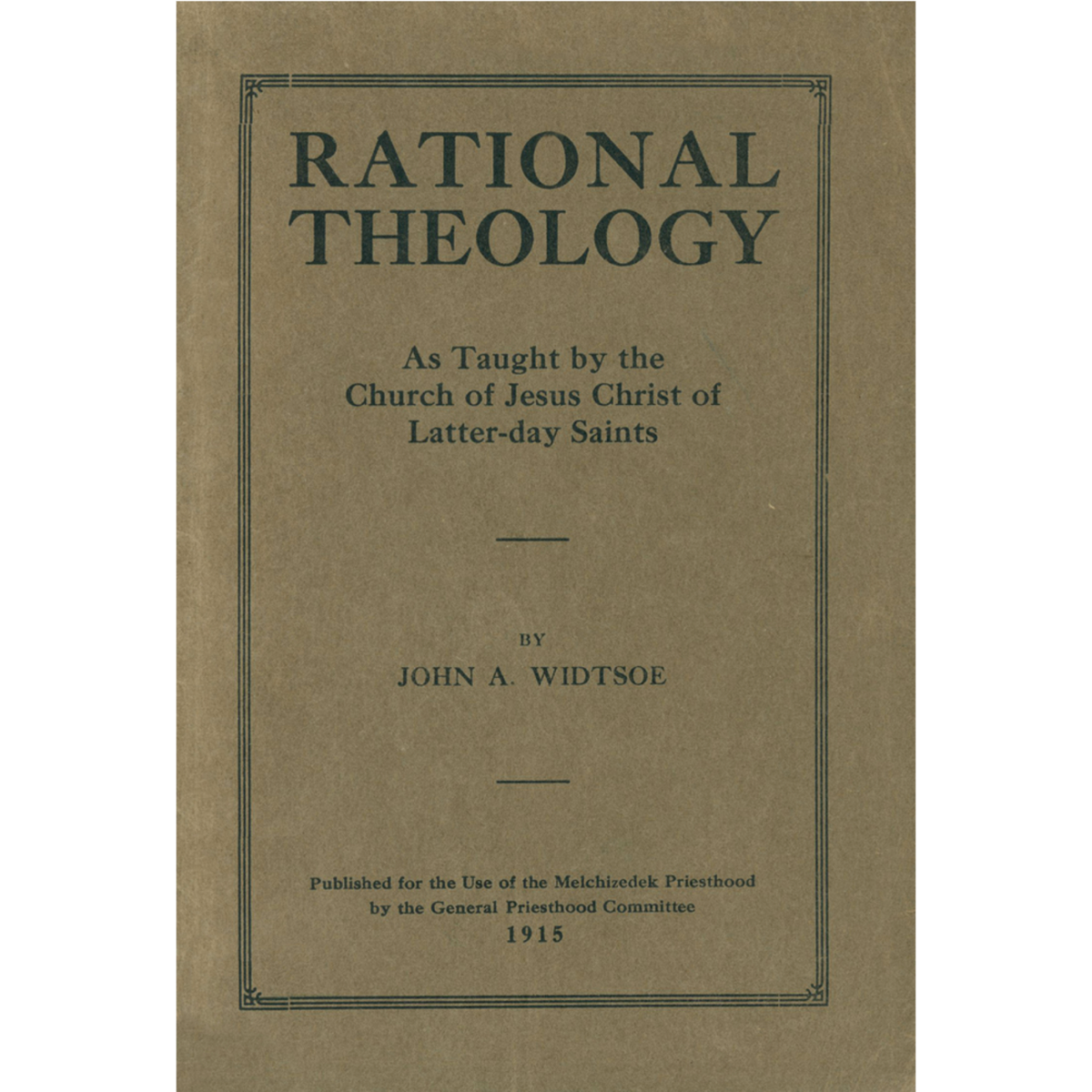 Rational Theology