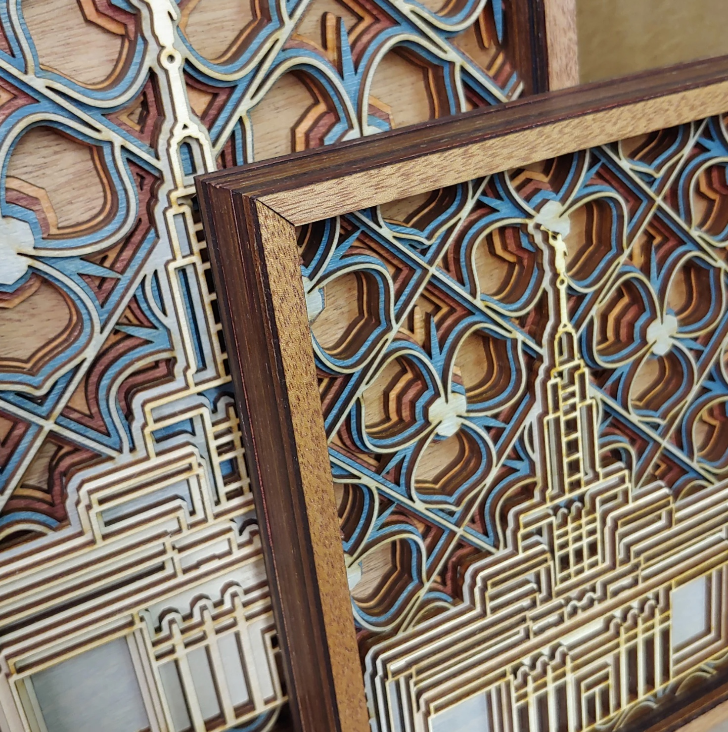 Draper Utah Temple Layered Wood Plaque, , large