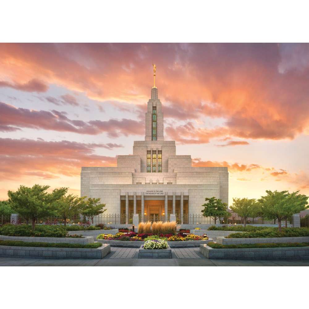 Draper Utah Temple - Summer Sunset Print