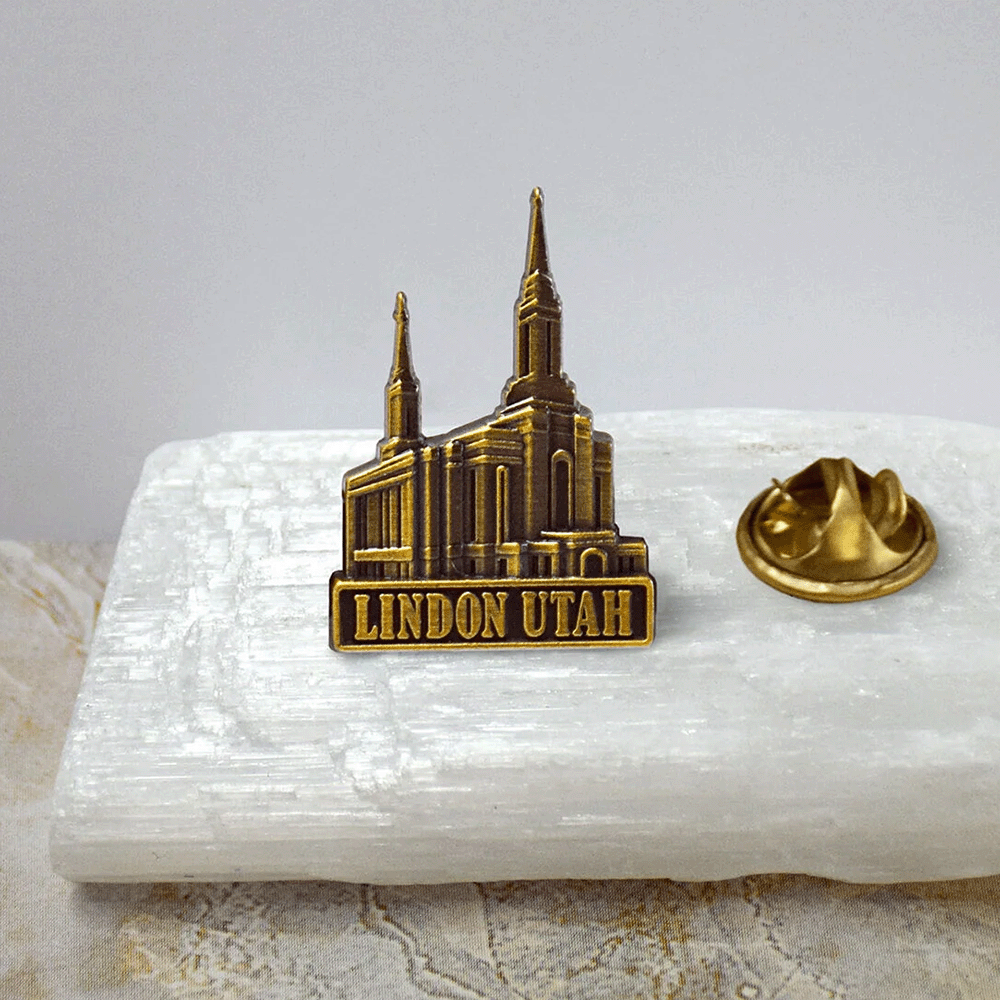 Lindon Temple Tie Pin Gold, , large