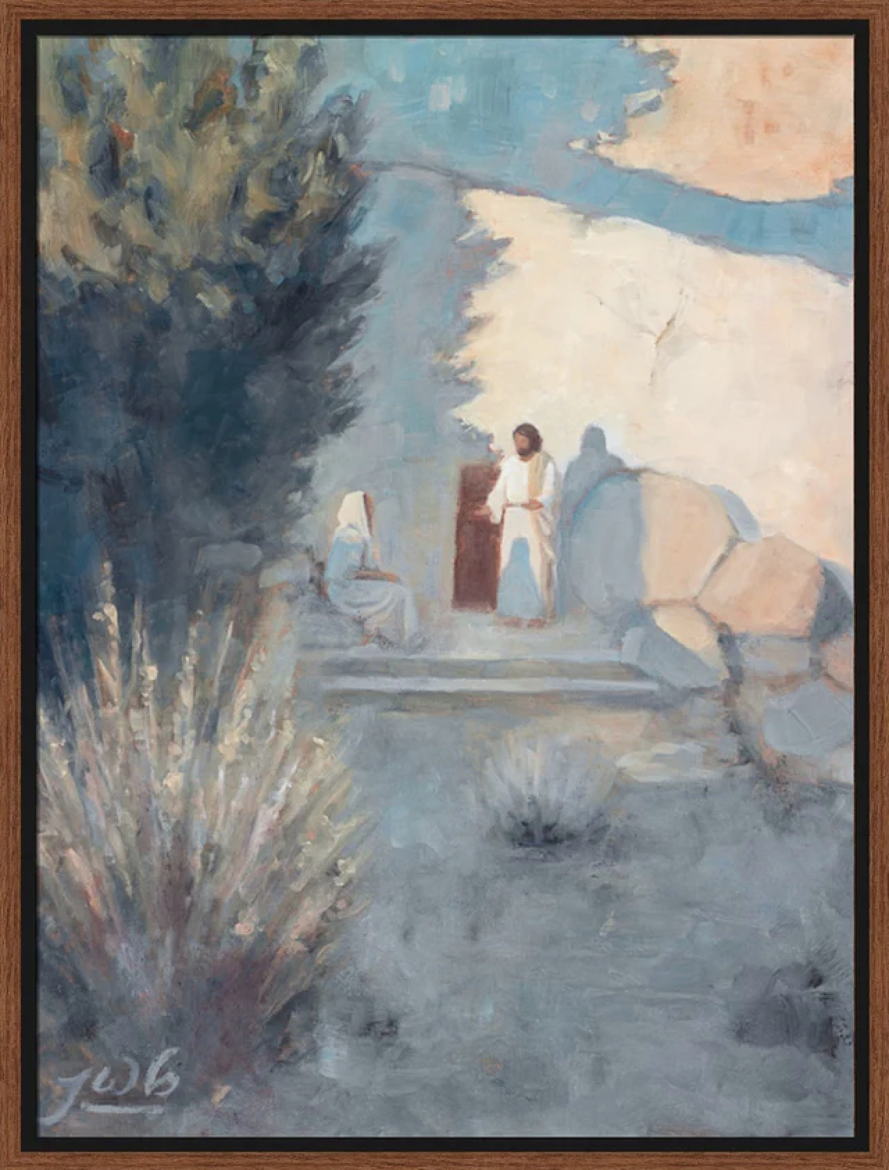 The First Witness (21x16 Framed Canvas Print)