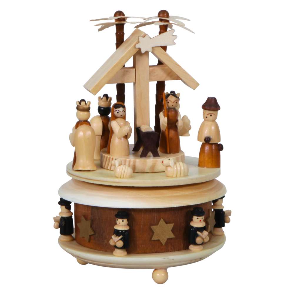 Rotating Wood Nativity, , large image number 0