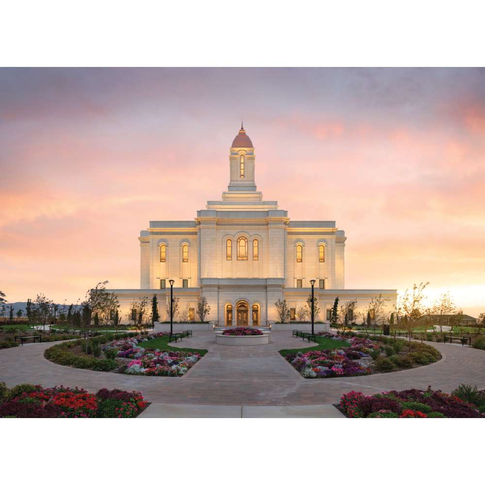 Deseret Peak Utah Temple - Summer Sunset Print