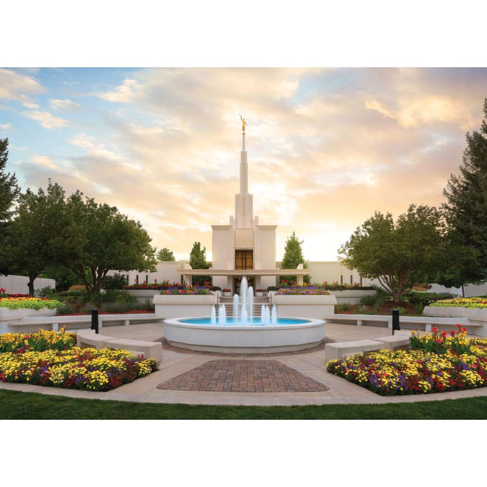 Denver Colorado Temple - Golden Sunset Print 