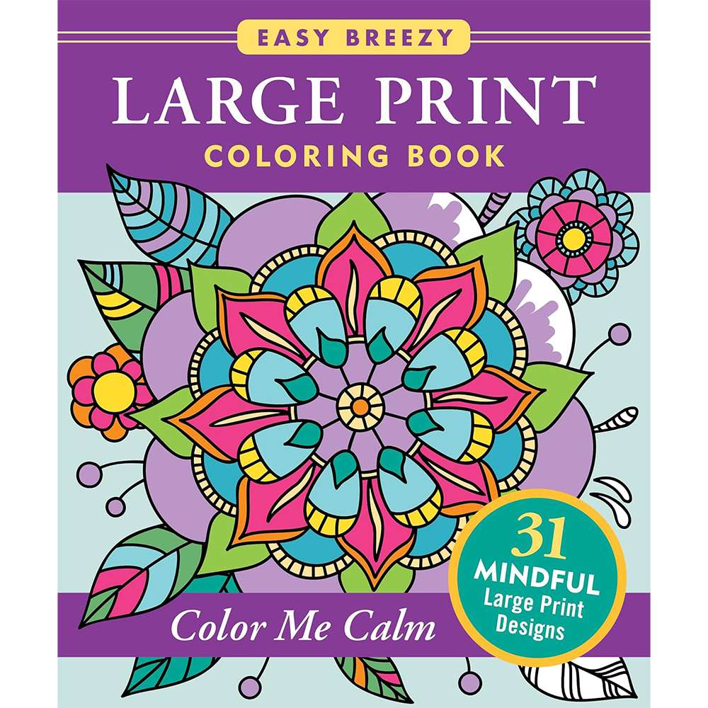 Large Print Coloring Book Color Me Calm, , large image number 0
