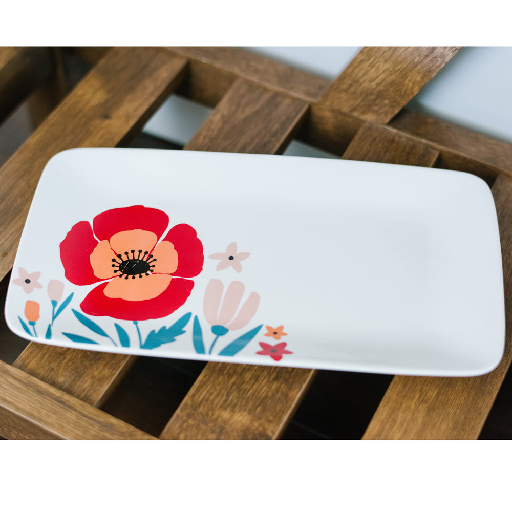 Floral Ceramic Tray, , large image number 2