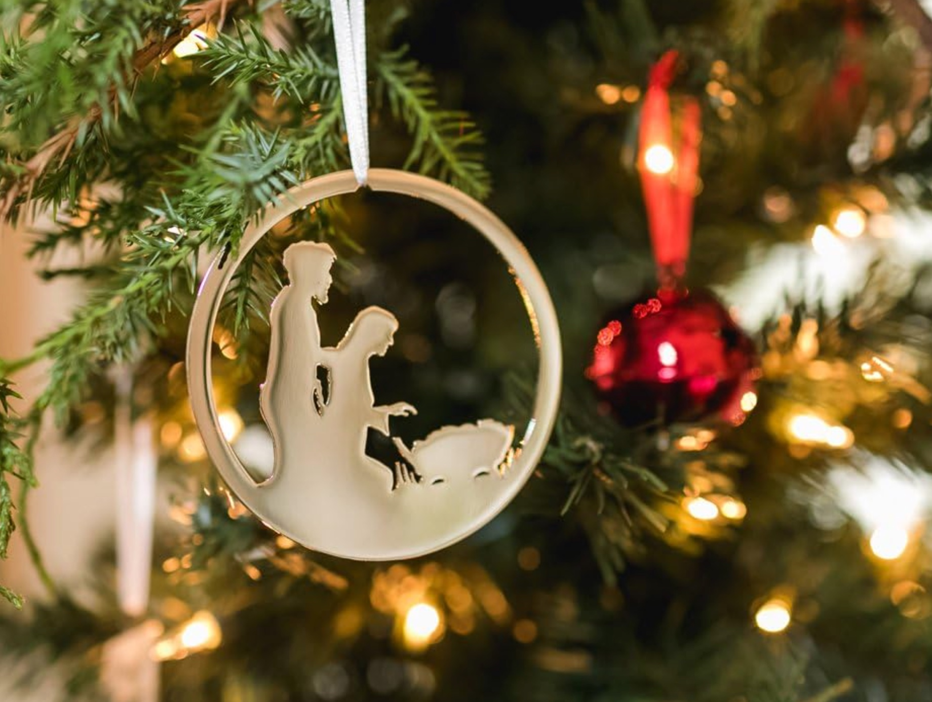 Holy Family Silhouette Ornament, , large