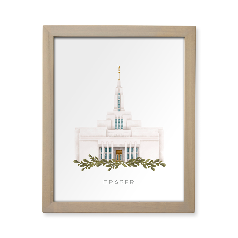 Draper Utah Temple (13x16 Framed Paper Print)