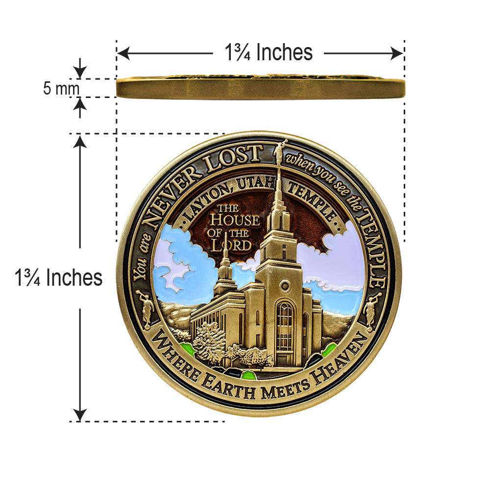 Layton Utah Temple Medallion Coin, , large