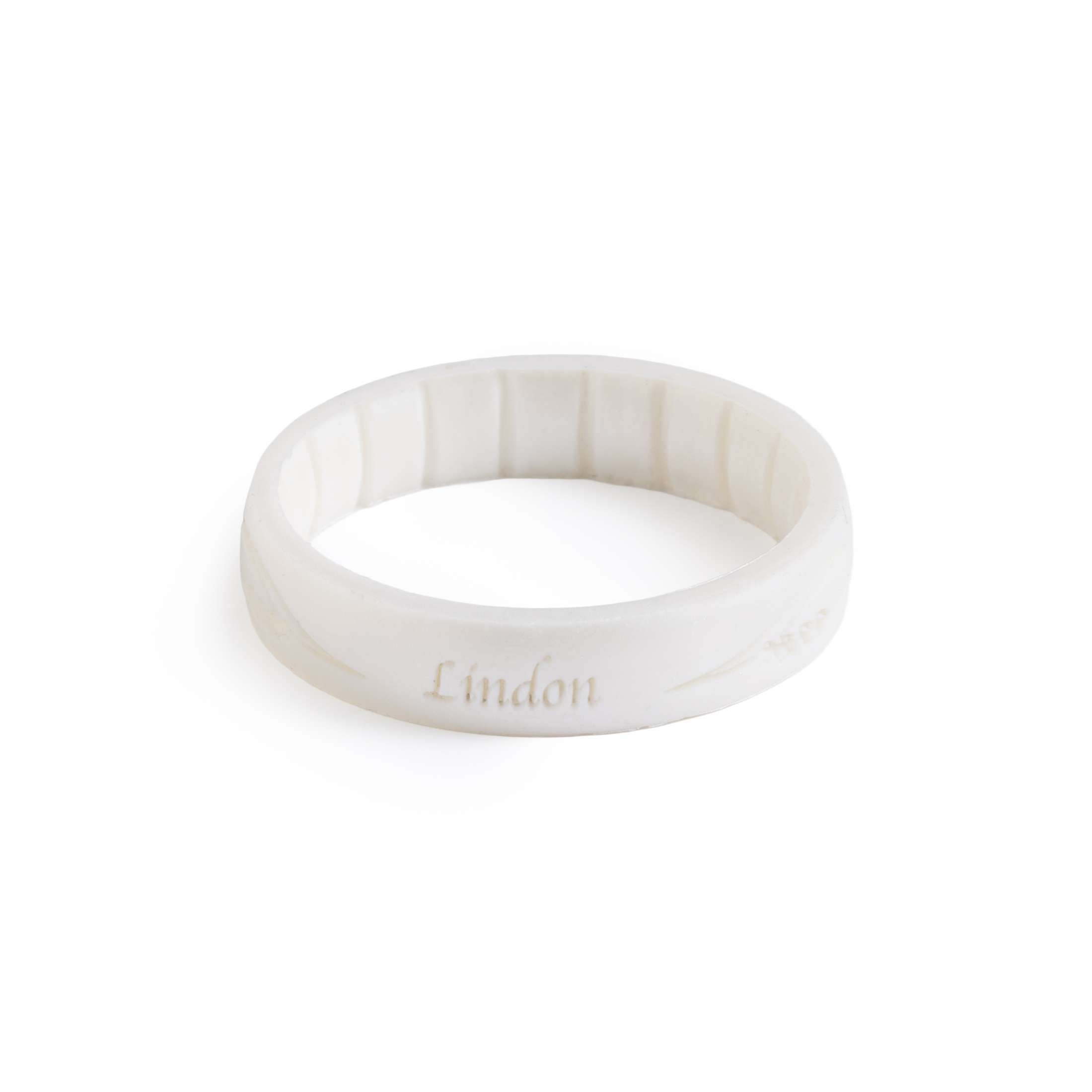 Lindon Temple Thin Silicone Ring, , large