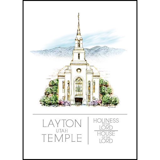 Layton Temple Watercolor Print