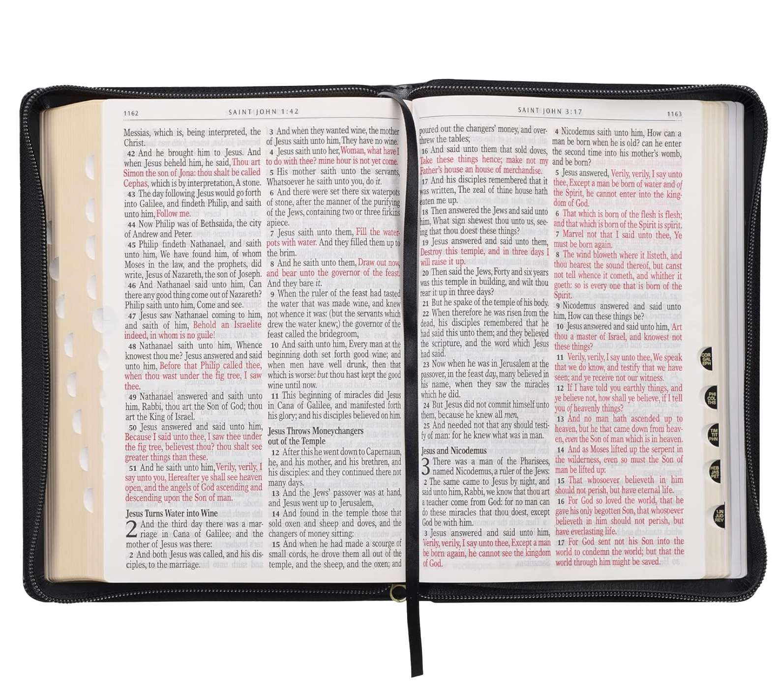 KJV Holy Bible, Giant Print, Faux Leather, Black, , large image number 4