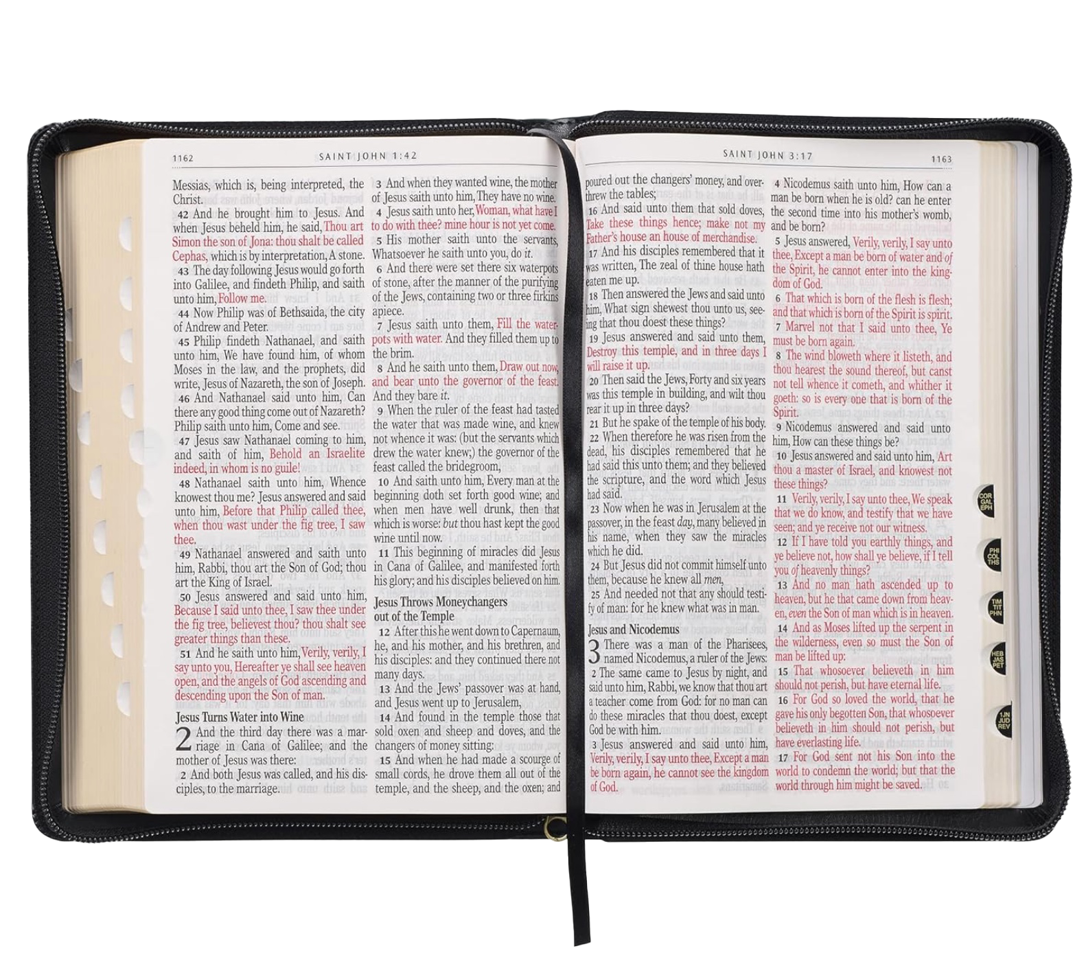 KJV Holy Bible, Giant Print, Faux Leather, Black, , large image number 3