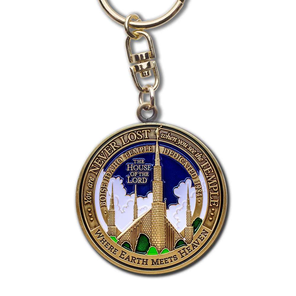 Boise Idaho Temple Keychain