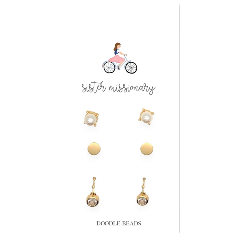 Sister Missionary Lucy Earring Set,  Sister Missionary Lucy Earring Set