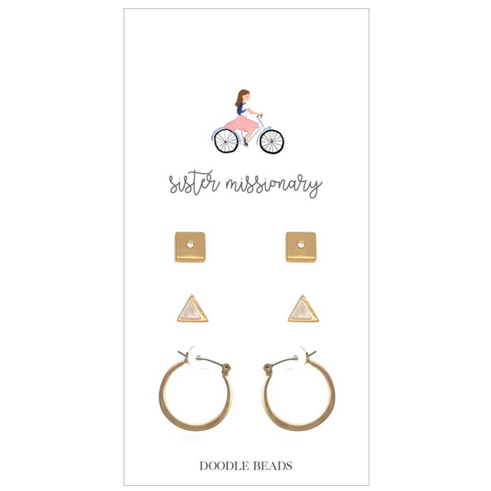 Sister Missionary Emma Earring Set,  Sister Missionary Emma Earring Set