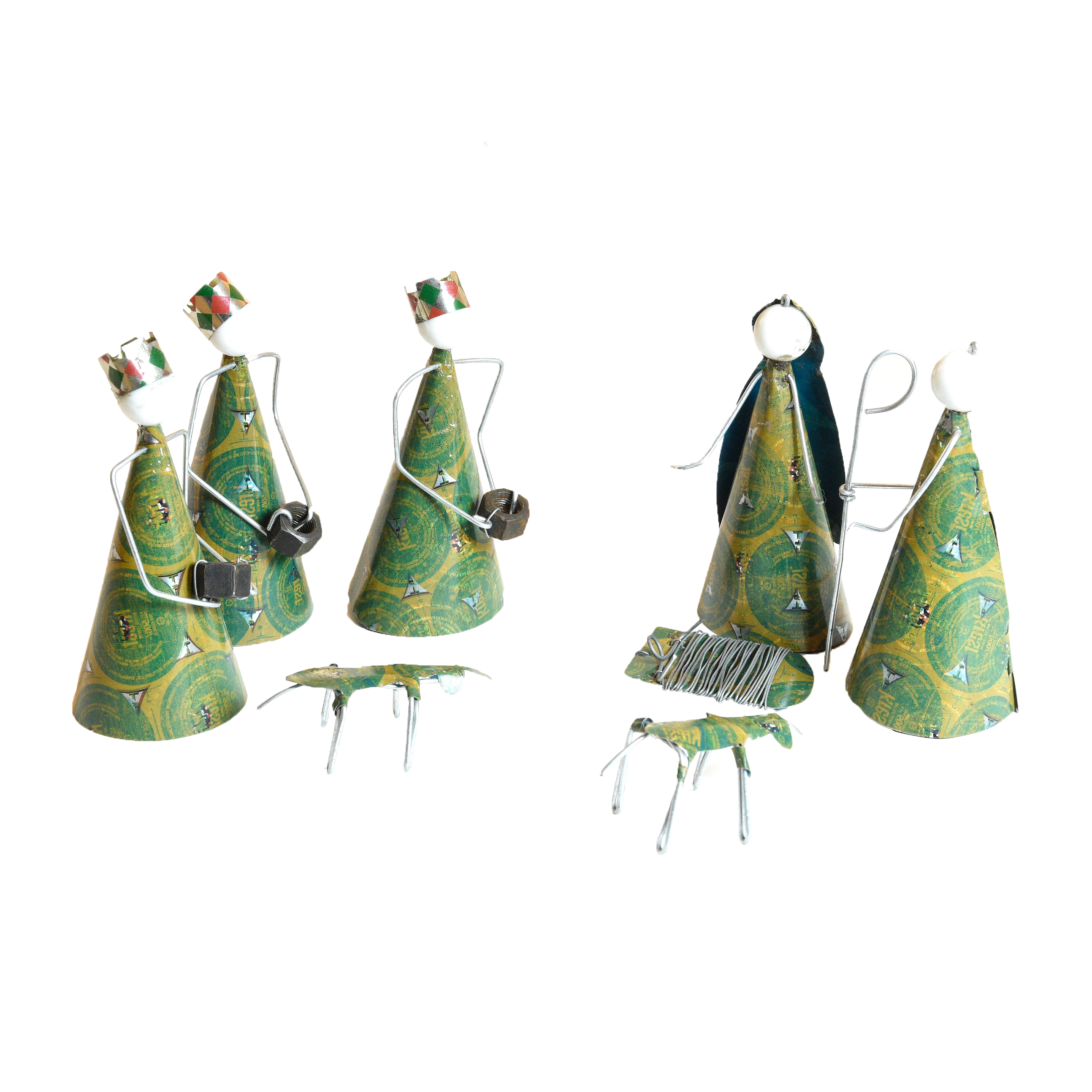 Kenyan Recycled Tin Nativity