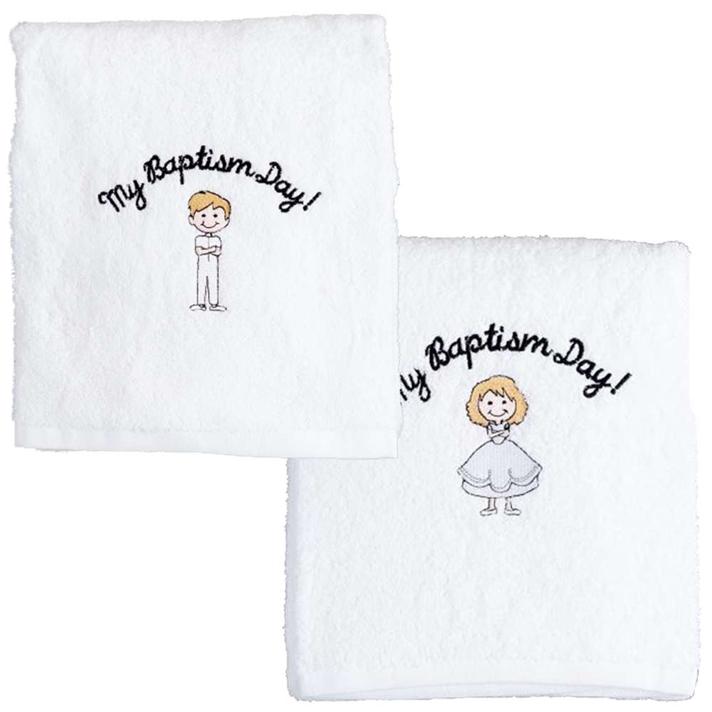 My Baptism Day Towel - Blonde Hair