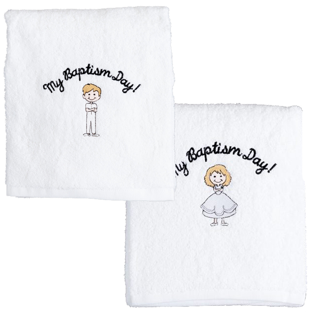 My Baptism Day Towel - Blonde Hair