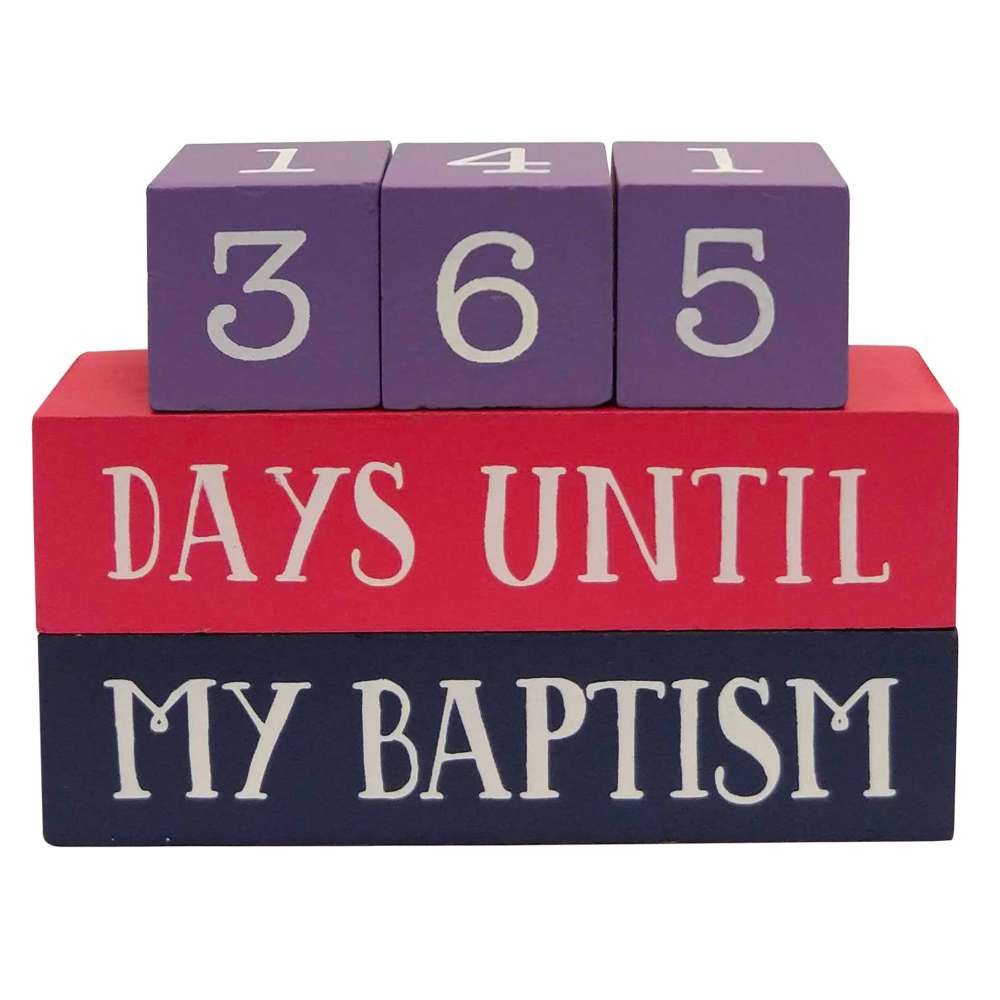 Baptism Countdown Block Set